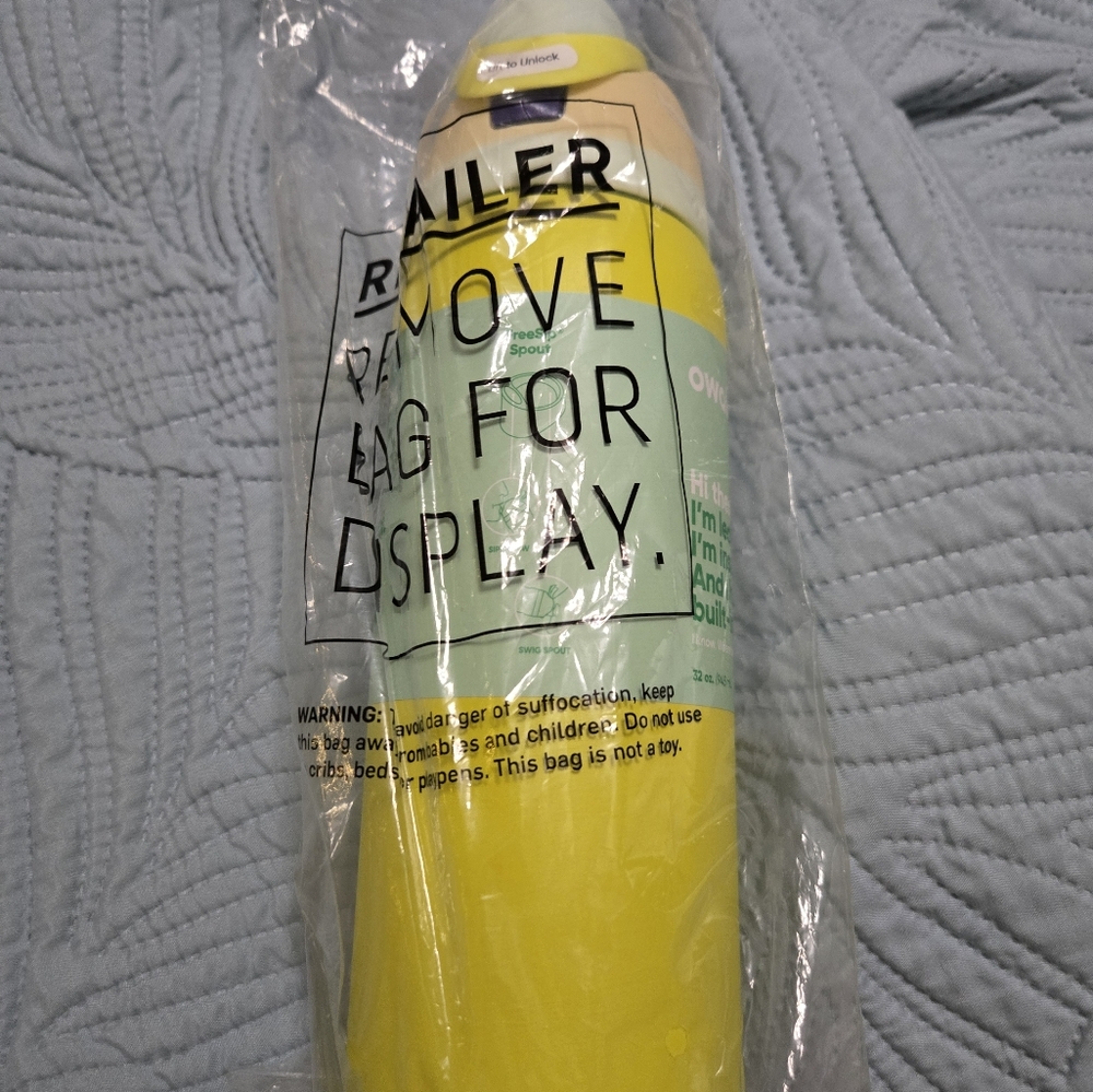 Owala Yellow Water Bottle